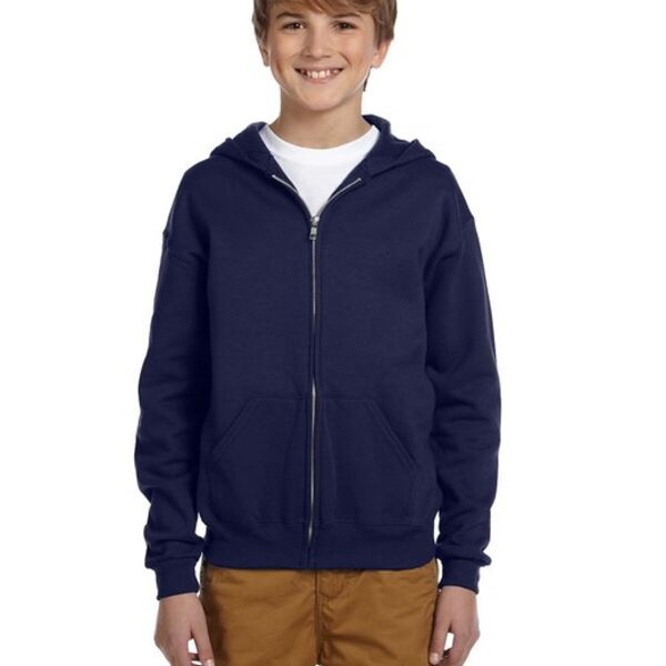 Youth NuBlend® Fleece Full-Zip Hooded Sweatshirt Thumbnail
