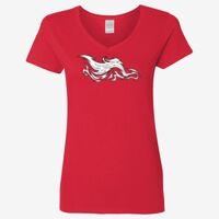 Ladies' Heavy Cotton™ V-Neck T-Shirt Thumbnail