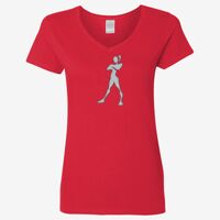 Ladies' Heavy Cotton™ V-Neck T-Shirt Thumbnail